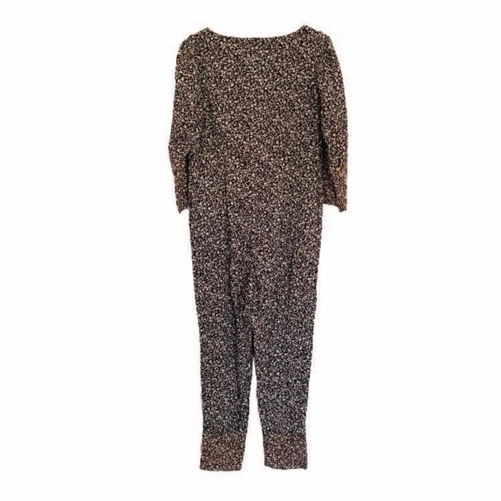 HATCH Maternity Sabrina Jumpsuit Cotton Black Blossom Ditsy Floral LS Size 0/XS
